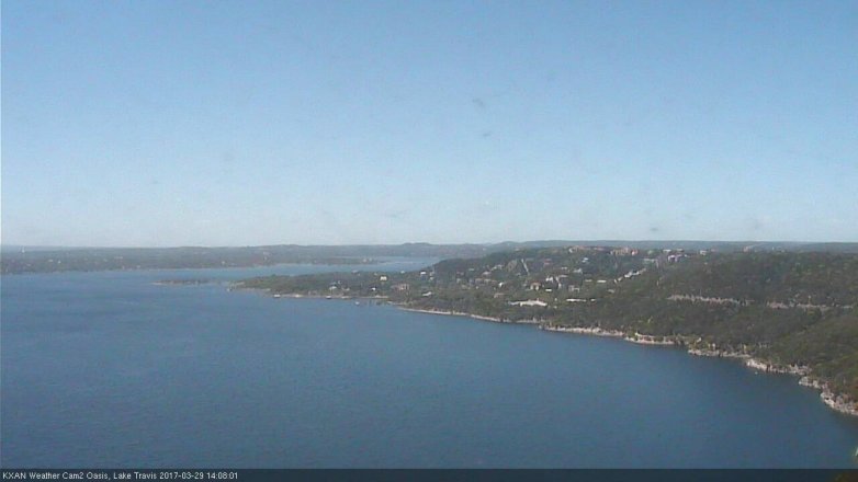 Lake Travis webcam, March 29, 2017 1:40 PM CT