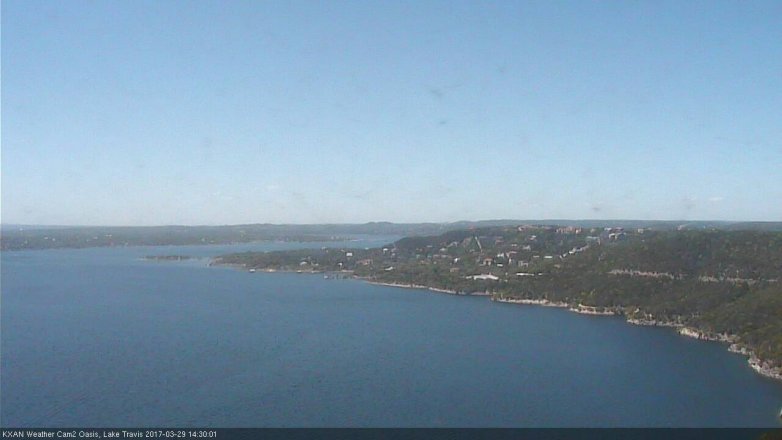 Lake Travis webcam, March 29, 2017 1:45 PM CT
