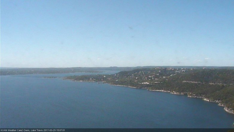 Lake Travis webcam, March 29, 2017 2:20 PM CT