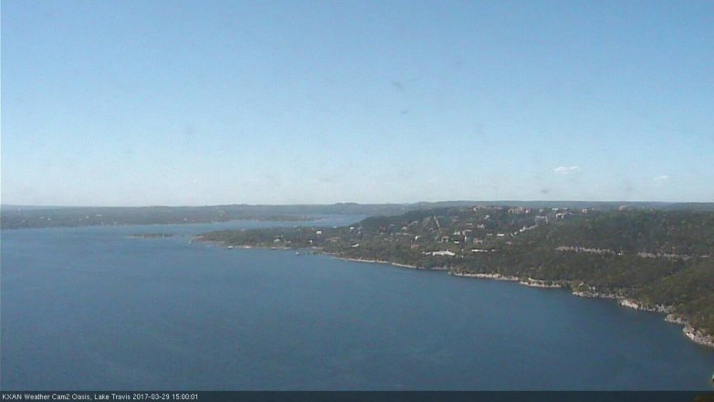 Lake Travis webcam, March 29, 2017 2:25 PM CT