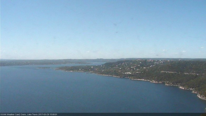 Lake Travis webcam, March 29, 2017 2:35 PM CT