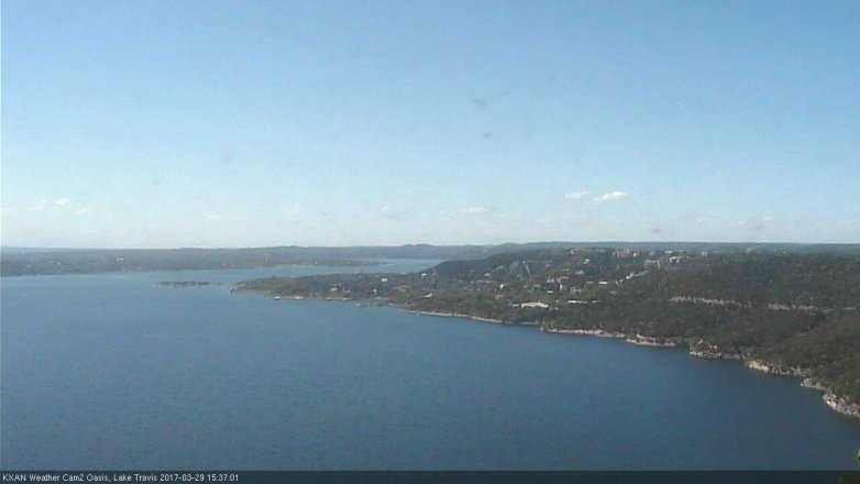 Lake Travis webcam, March 29, 2017 2:40 PM CT
