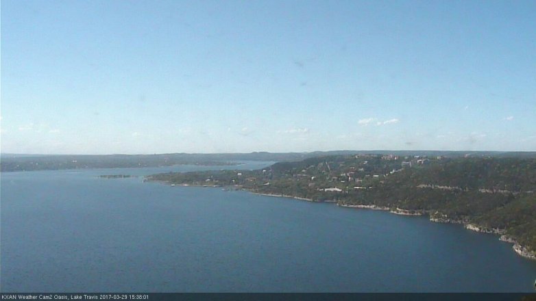Lake Travis webcam, March 29, 2017 3:00 PM CT