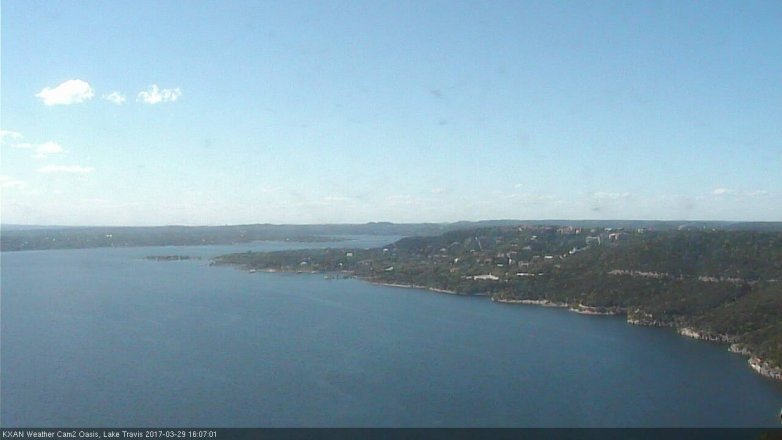 Lake Travis webcam, March 29, 2017 3:10 PM CT