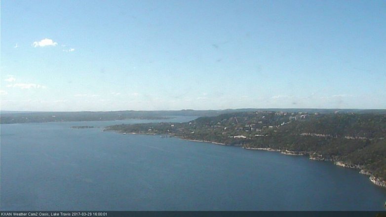 Lake Travis webcam, March 29, 2017 3:20 PM CT