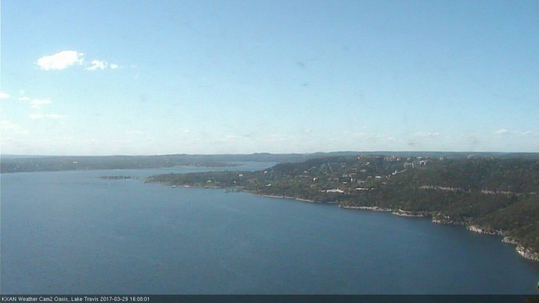 Lake Travis webcam, March 29, 2017 3:40 PM CT