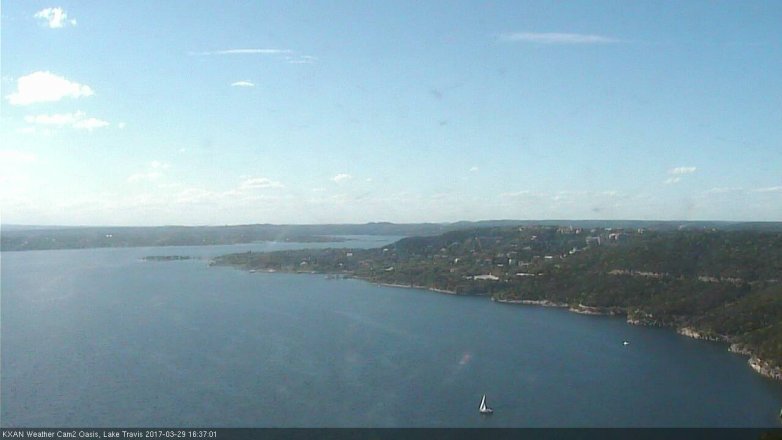 Lake Travis webcam, March 29, 2017 3:50 PM CT