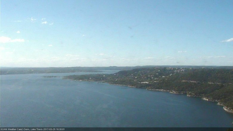 Lake Travis webcam, March 29, 2017 4:00 PM CT