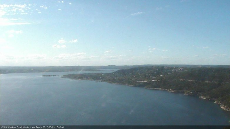Lake Travis webcam, March 29, 2017 4:15 PM CT