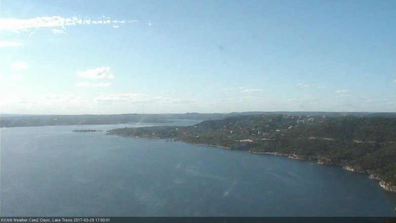 Lake Travis webcam, March 29, 2017 4:20 PM CT