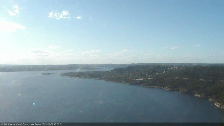 Lake Travis webcam, March 29, 2017 4:40 PM CT