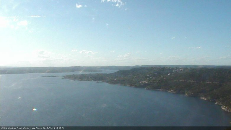 Lake Travis webcam, March 29, 2017 4:50 PM CT