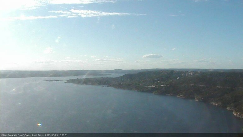 Lake Travis webcam, March 29, 2017 5:05 PM CT