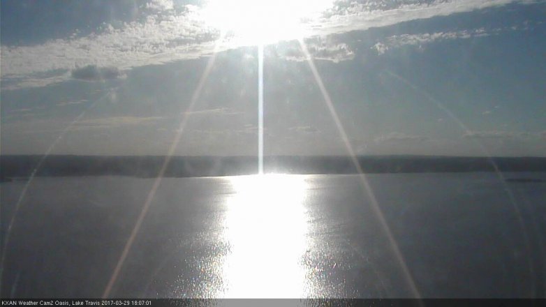Lake Travis webcam, March 29, 2017 5:35 PM CT