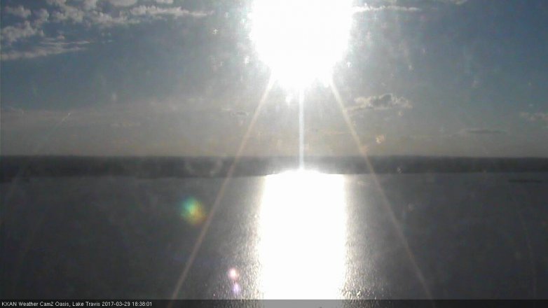 Lake Travis webcam, March 29, 2017 6:00 PM CT