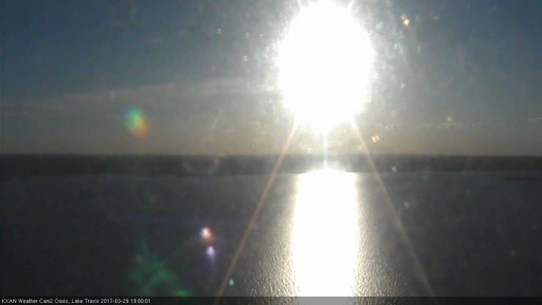 Lake Travis webcam, March 29, 2017 6:05 PM CT