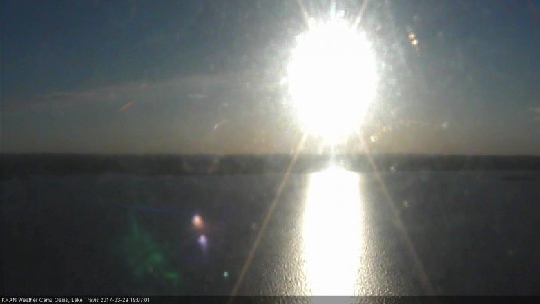 Lake Travis webcam, March 29, 2017 6:20 PM CT