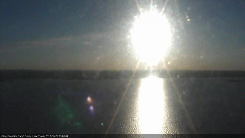 Lake Travis webcam, March 29, 2017 6:30 PM CT