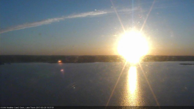 Lake Travis webcam, March 29, 2017 6:45 PM CT