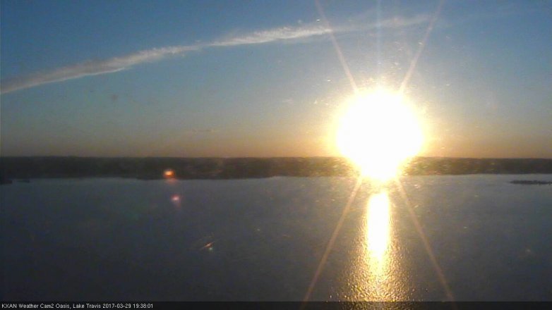 Lake Travis webcam, March 29, 2017 7:05 PM CT