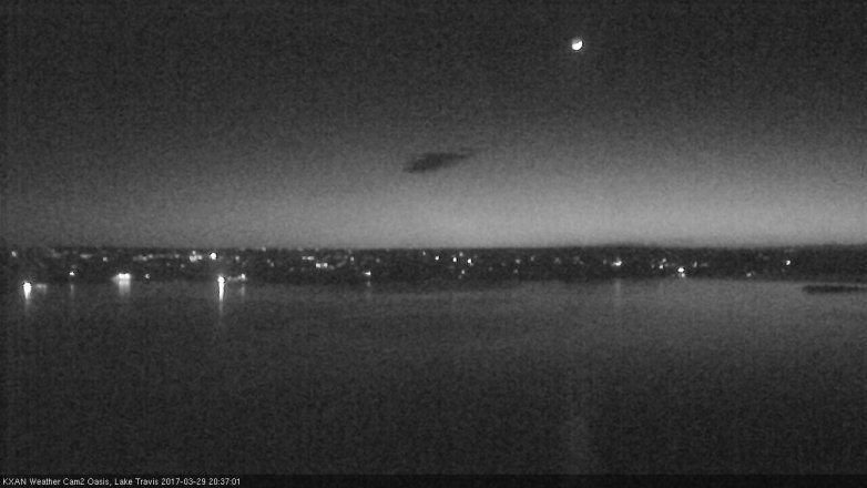 Lake Travis webcam, March 29, 2017 8:00 PM CT