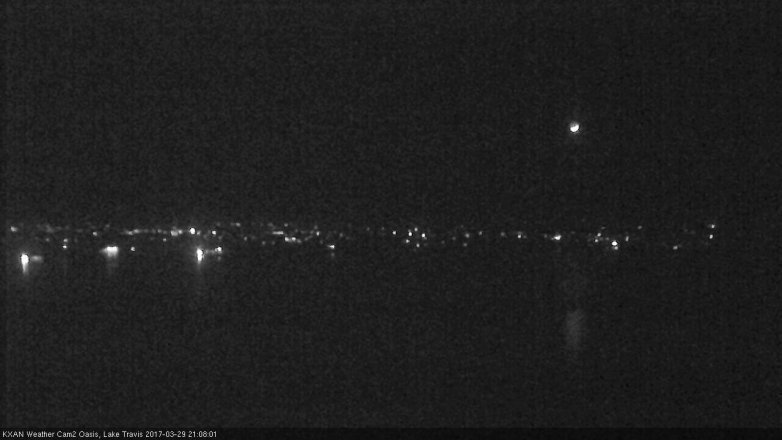 Lake Travis webcam, March 29, 2017 8:35 PM CT