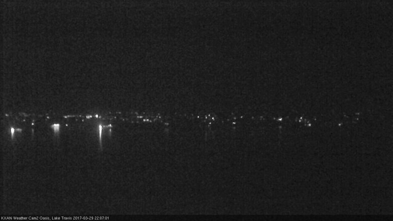 Lake Travis webcam, March 29, 2017 9:15 PM CT
