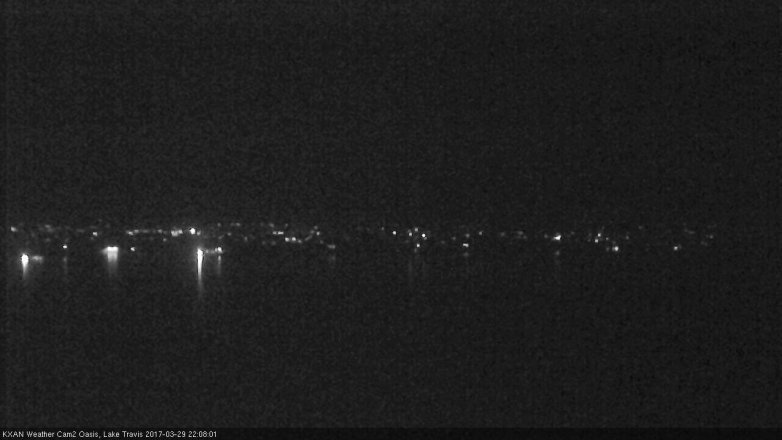 Lake Travis webcam, March 29, 2017 9:25 PM CT