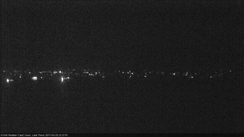 Lake Travis webcam, March 29, 2017 9:40 PM CT