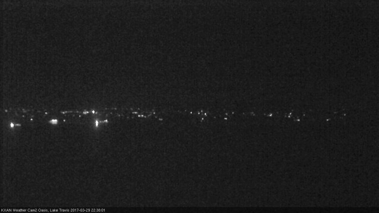 Lake Travis webcam, March 29, 2017 10:05 PM CT