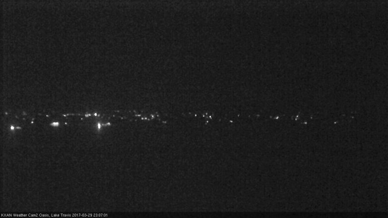 Lake Travis webcam, March 29, 2017 10:25 PM CT