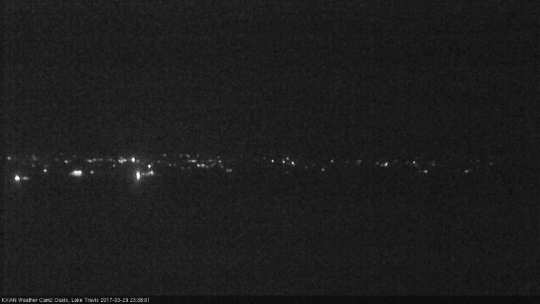 Lake Travis webcam, March 29, 2017 11:00 PM CT