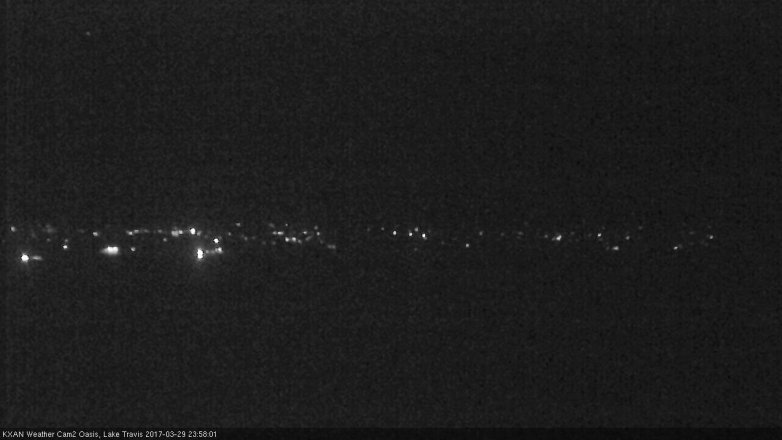 Lake Travis webcam, March 29, 2017 11:25 PM CT