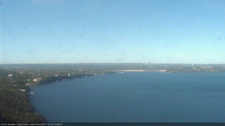 Lake Travis webcam, March 30, 2017 9:15 AM CT