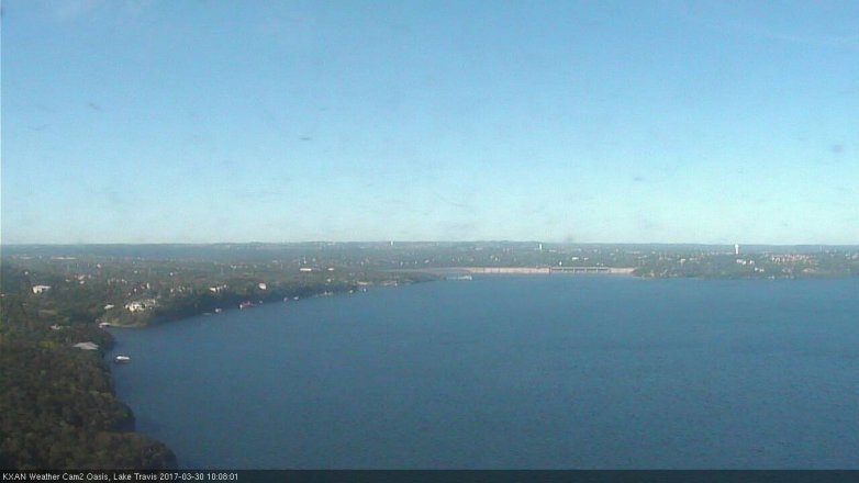 Lake Travis webcam, March 30, 2017 9:20 AM CT