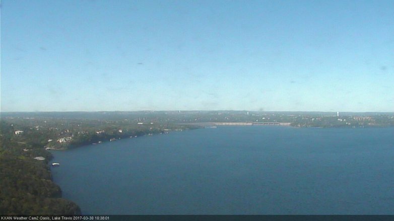Lake Travis webcam, March 30, 2017 9:45 AM CT
