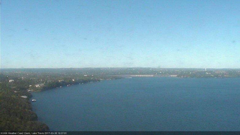 Lake Travis webcam, March 30, 2017 9:55 AM CT