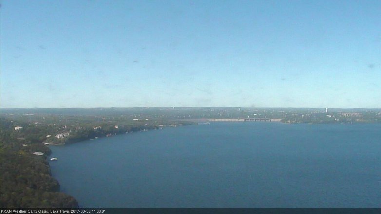 Lake Travis webcam, March 30, 2017 10:30 AM CT