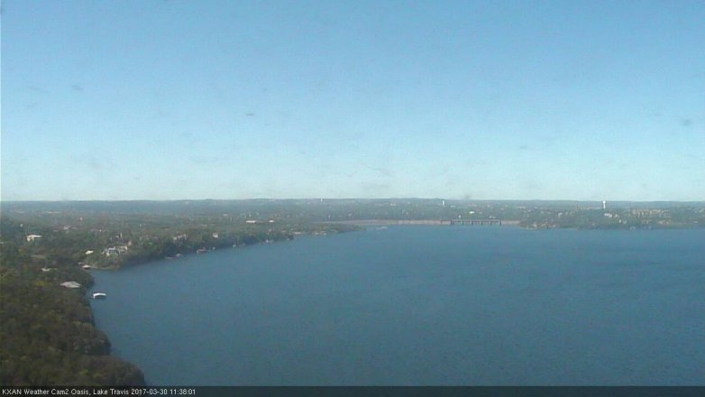 Lake Travis webcam, March 30, 2017 10:55 AM CT