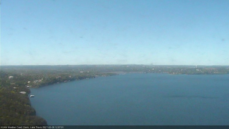 Lake Travis webcam, March 30, 2017 11:15 AM CT