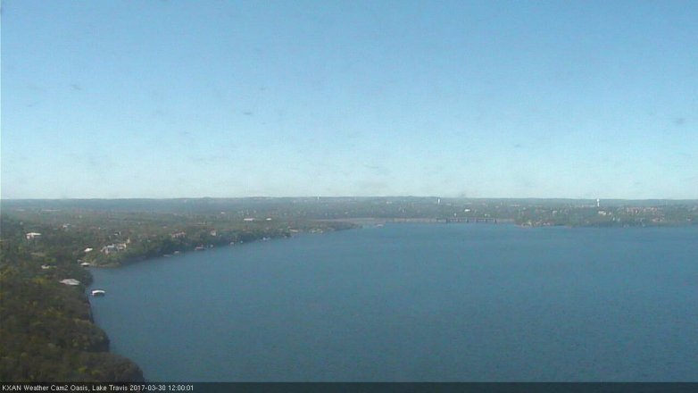 Lake Travis webcam, March 30, 2017 11:20 AM CT