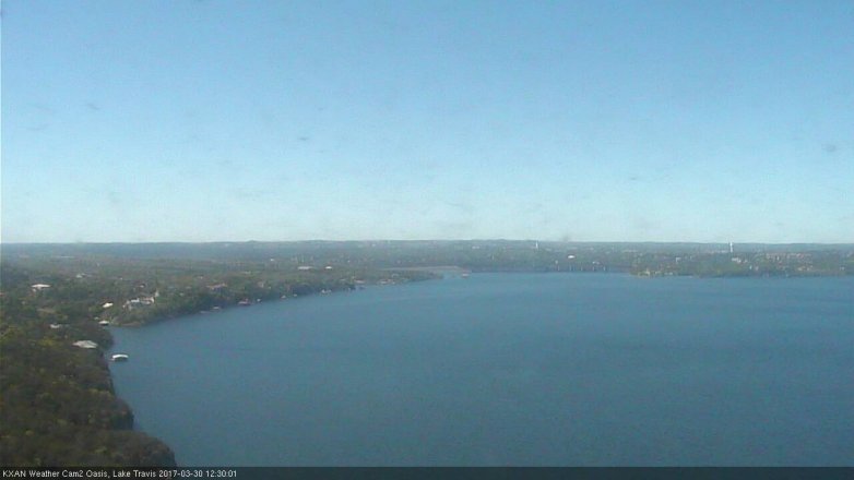 Lake Travis webcam, March 30, 2017 11:45 AM CT