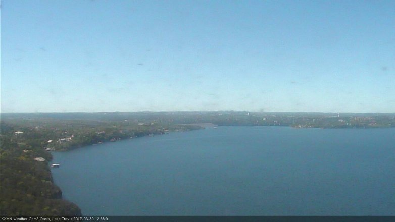 Lake Travis webcam, March 30, 2017 11:50 AM CT