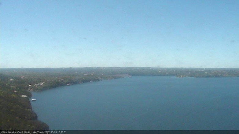 Lake Travis webcam, March 30, 2017 12:30 PM CT