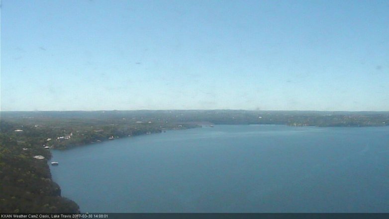 Lake Travis webcam, March 30, 2017 1:20 PM CT
