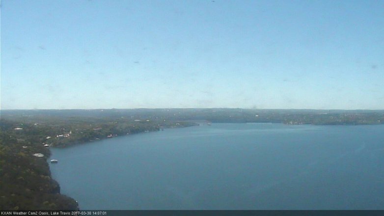 Lake Travis webcam, March 30, 2017 1:35 PM CT