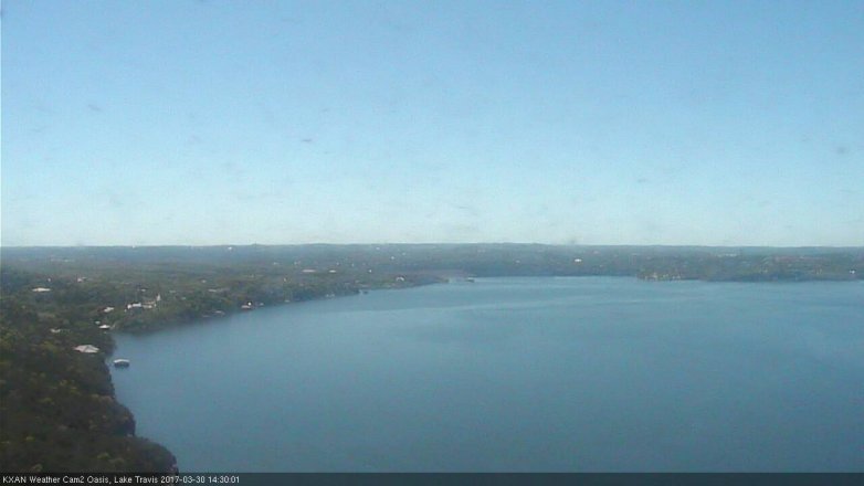 Lake Travis webcam, March 30, 2017 1:55 PM CT