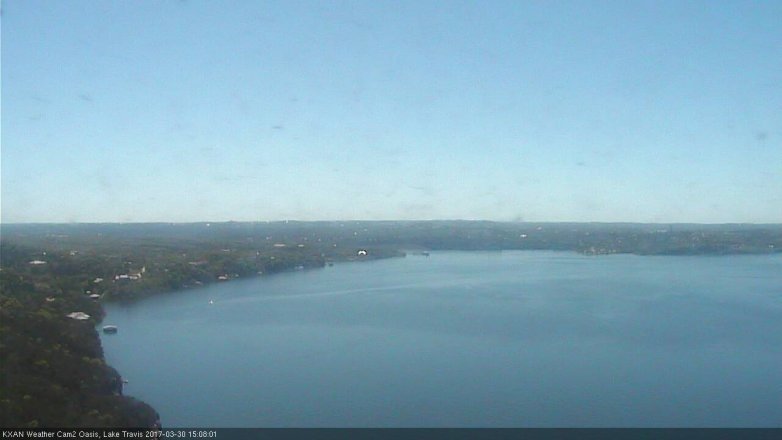 Lake Travis webcam, March 30, 2017 2:20 PM CT