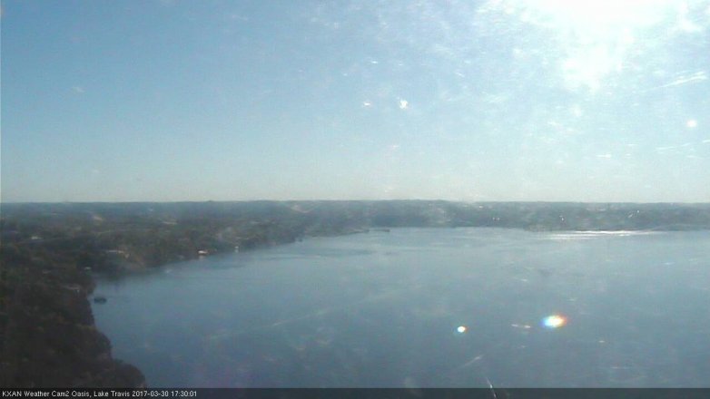 Lake Travis webcam, March 30, 2017 4:45 PM CT