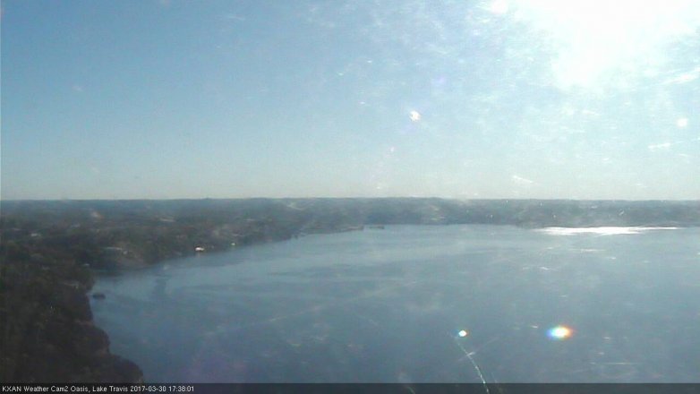 Lake Travis webcam, March 30, 2017 4:55 PM CT